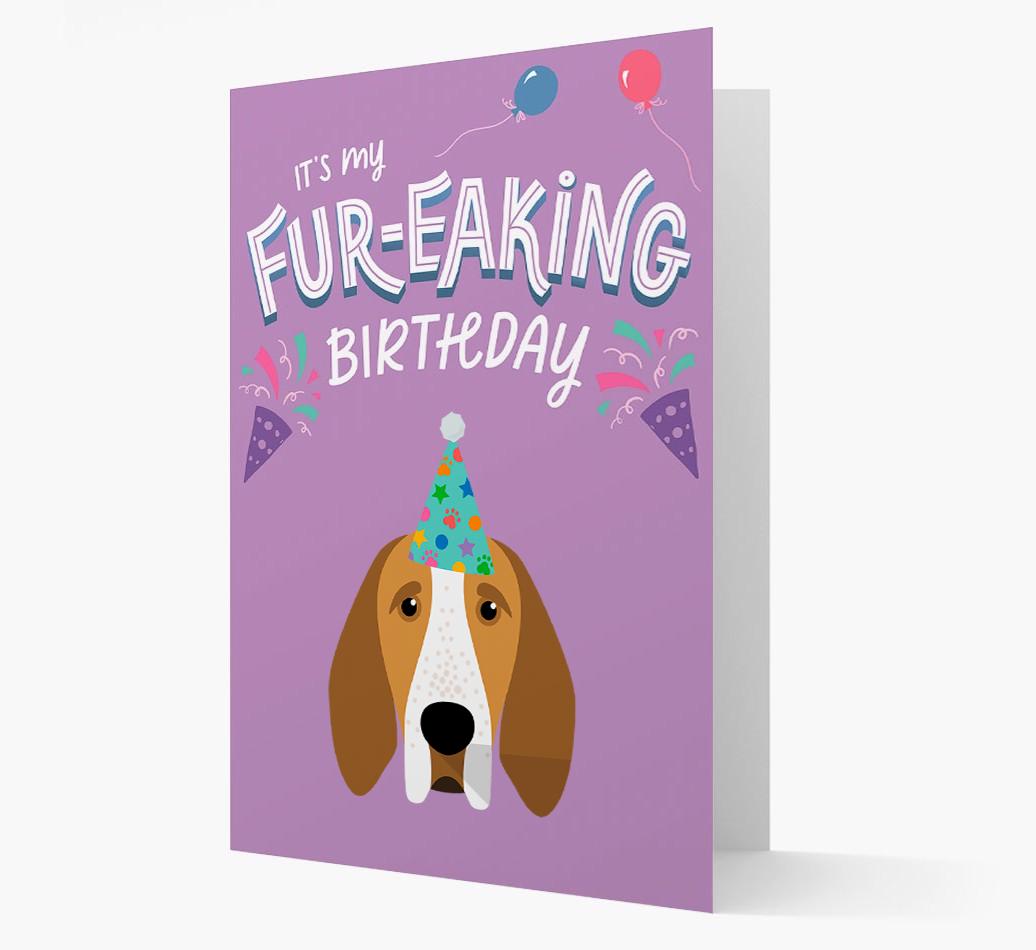 'It's My Fur-eaking Birthday': Personalized {breedFullName} Card