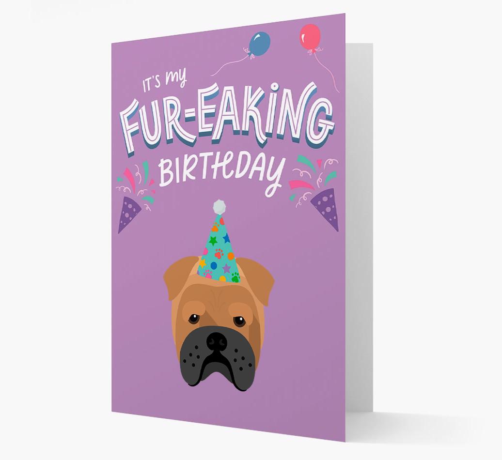 'It's My Fur-eaking Birthday': Personalized {breedFullName} Card