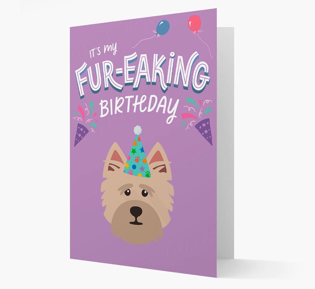 'It's My Fur-eaking Birthday': Personalized {breedFullName} Card