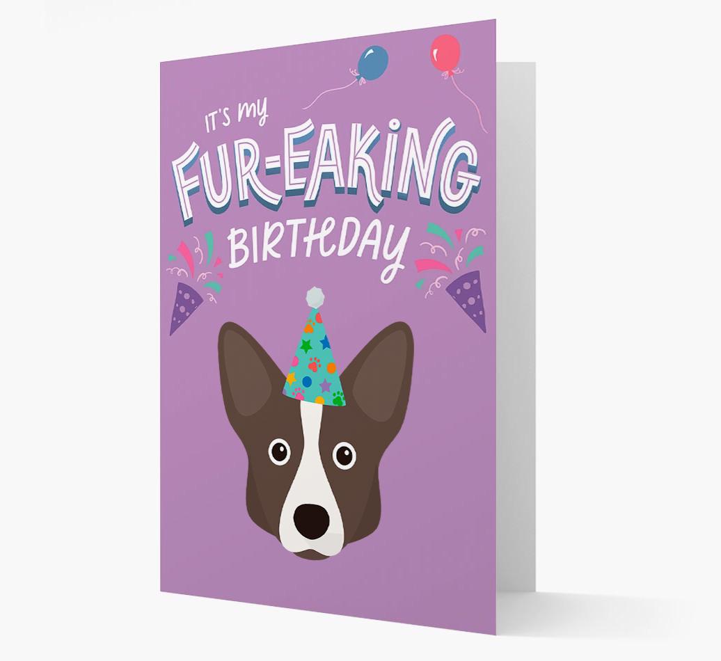 'It's My Fur-eaking Birthday': Personalized {breedFullName} Card