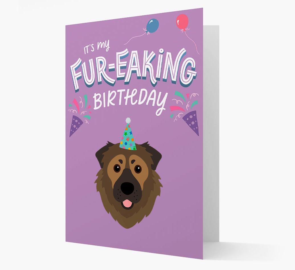'It's My Fur-eaking Birthday': Personalized {breedFullName} Card