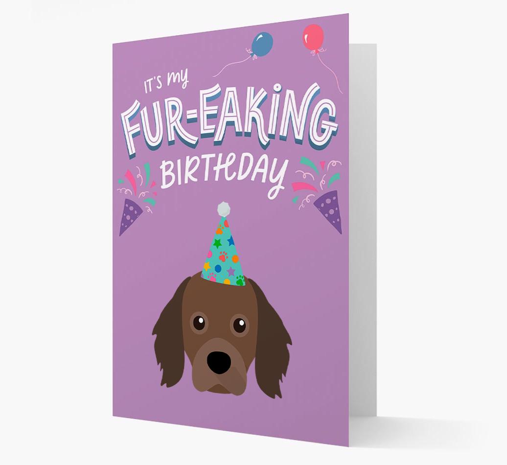 'It's My Fur-eaking Birthday': Personalized {breedFullName} Card