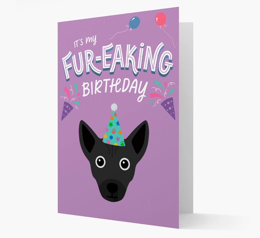 'It's My Fur-eaking Birthday': Personalized {breedFullName} Card