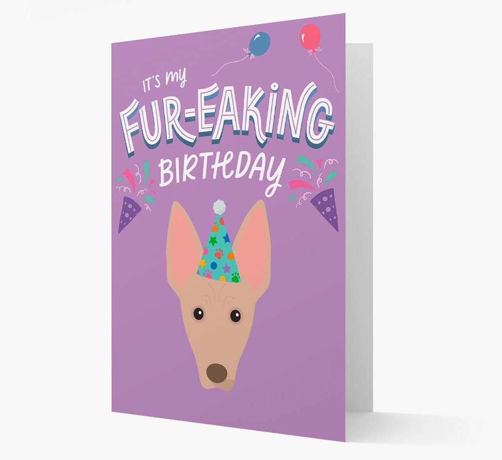 'It's My Fur-eaking Birthday': Personalized {breedFullName} Card