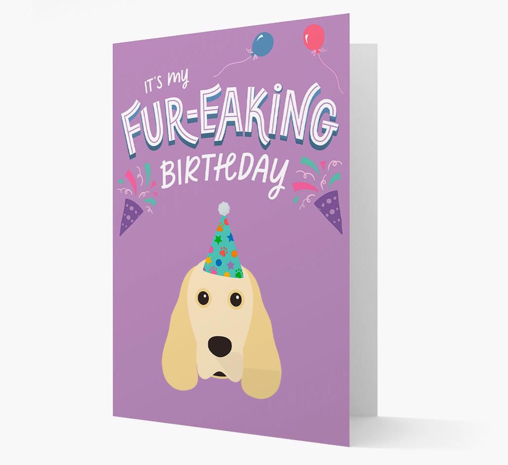 'It's My Fur-eaking Birthday': Personalized {breedFullName} Card