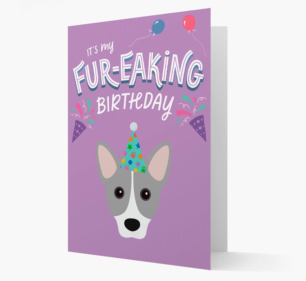 'It's My Fur-eaking Birthday': Personalized {breedFullName} Card
