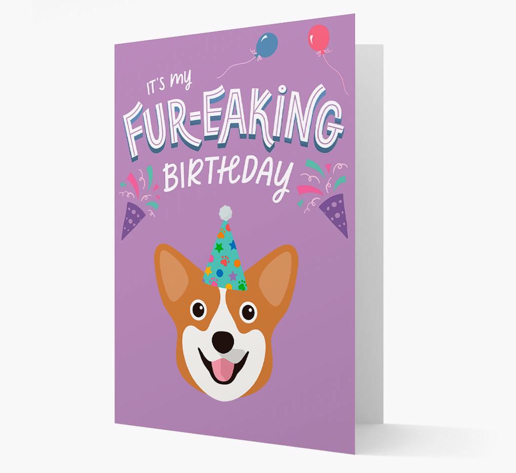 'It's My Fur-eaking Birthday': Personalized {breedFullName} Card