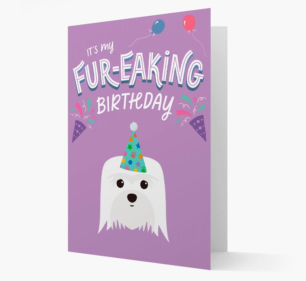 'It's My Fur-eaking Birthday': Personalized {breedFullName} Card