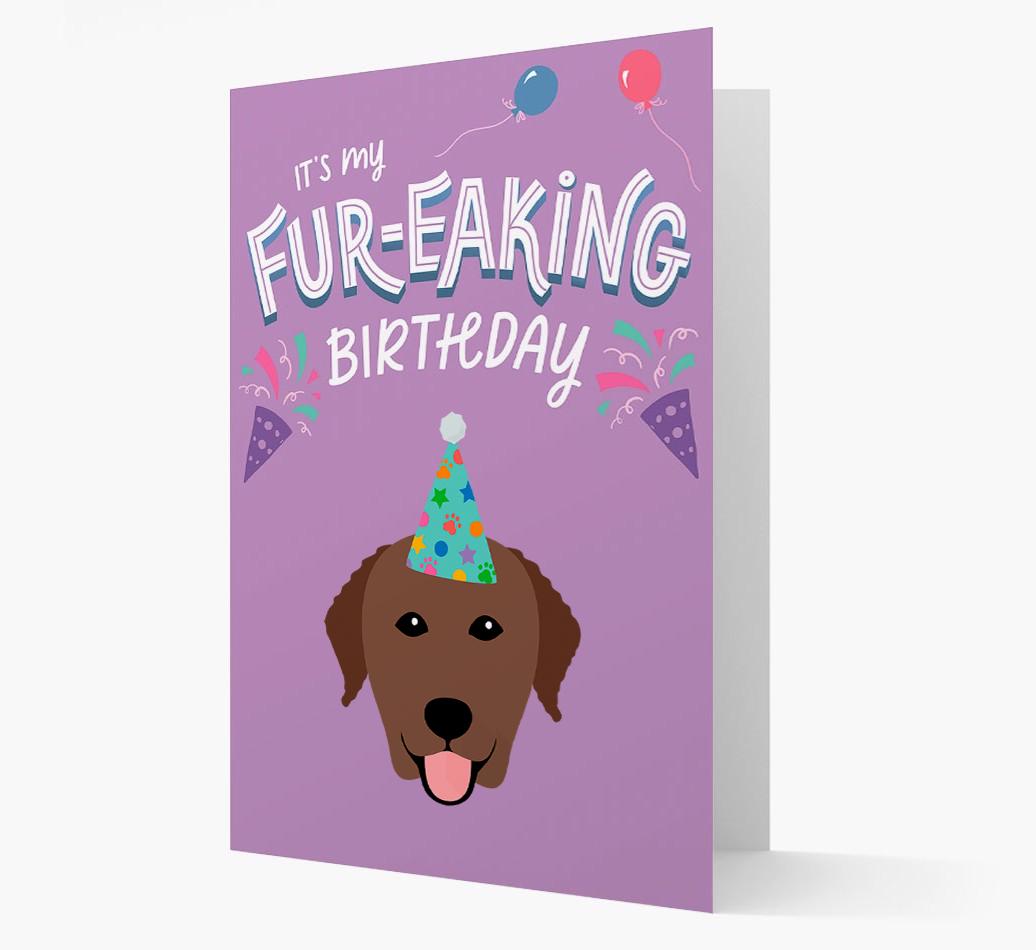 'It's My Fur-eaking Birthday': Personalized {breedFullName} Card