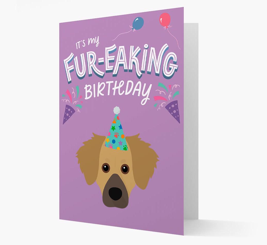 'It's My Fur-eaking Birthday': Personalized {breedFullName} Card