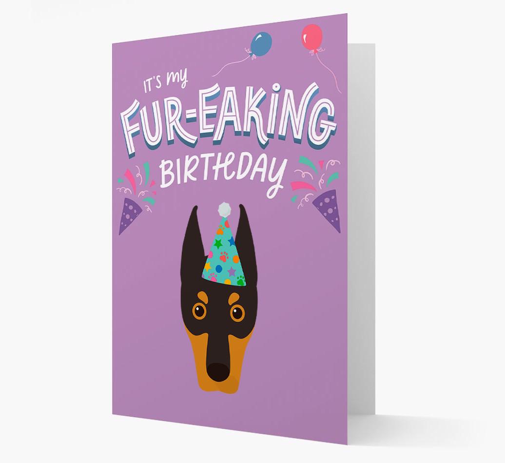 'It's My Fur-eaking Birthday': Personalized {breedFullName} Card