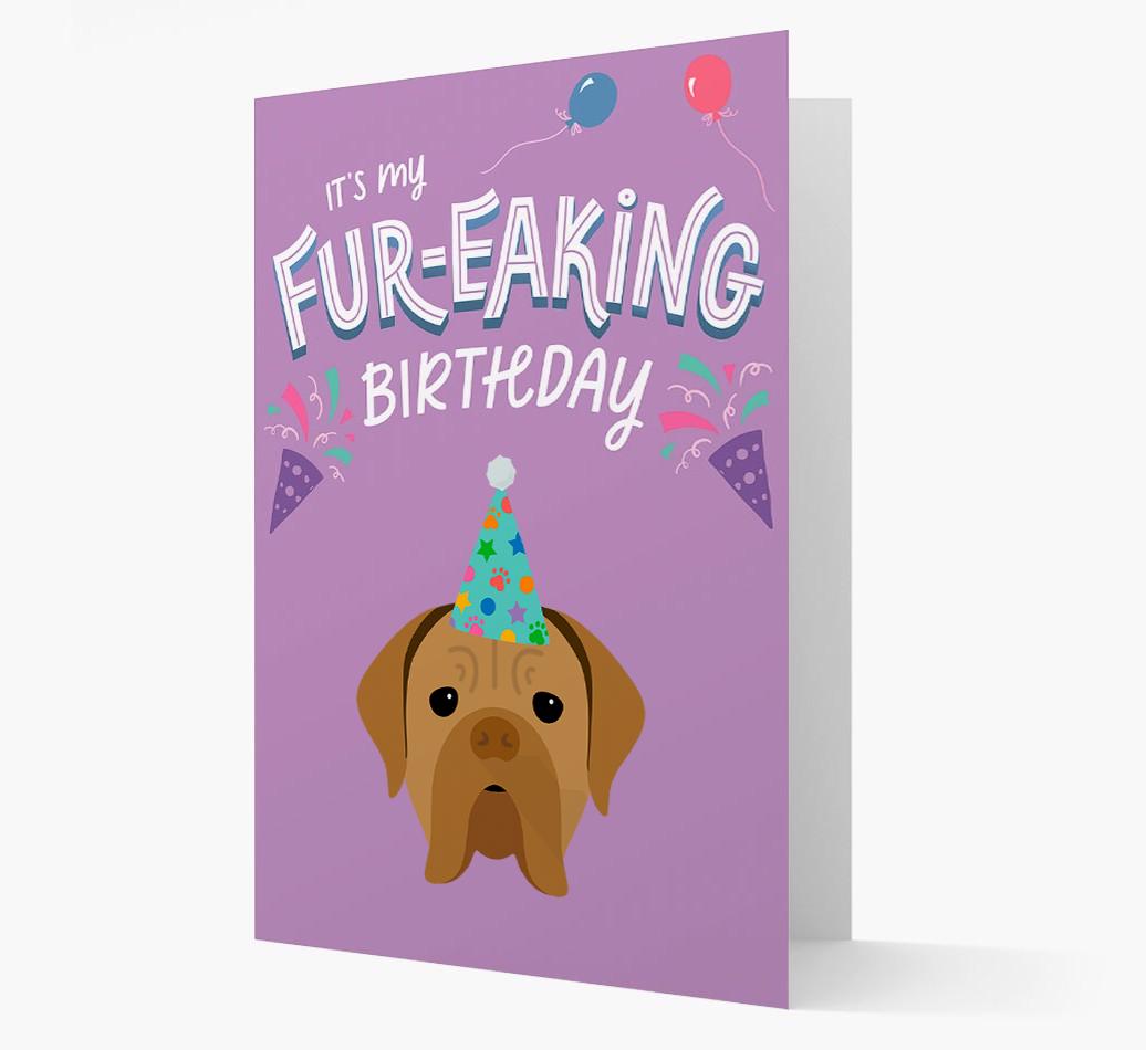 'It's My Fur-eaking Birthday': Personalized {breedFullName} Card