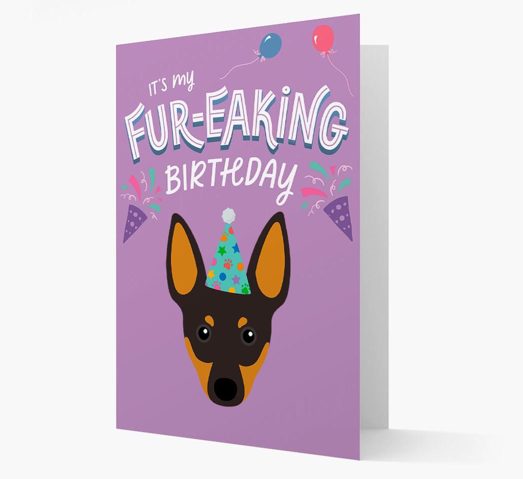 'It's My Fur-eaking Birthday': Personalized {breedFullName} Card