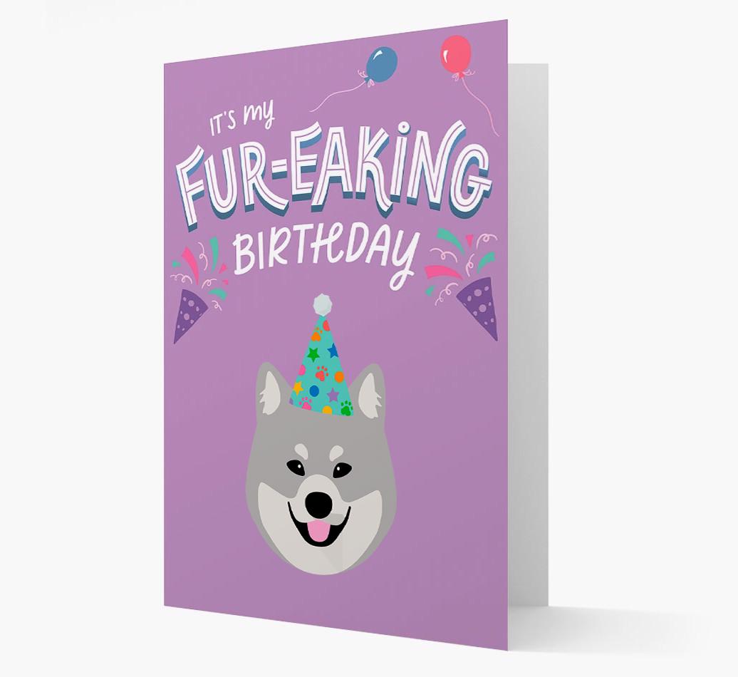 'It's My Fur-eaking Birthday': Personalized {breedFullName} Card