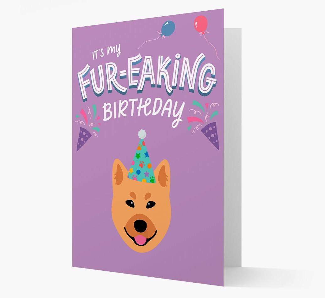 'It's My Fur-eaking Birthday': Personalized {breedFullName} Card