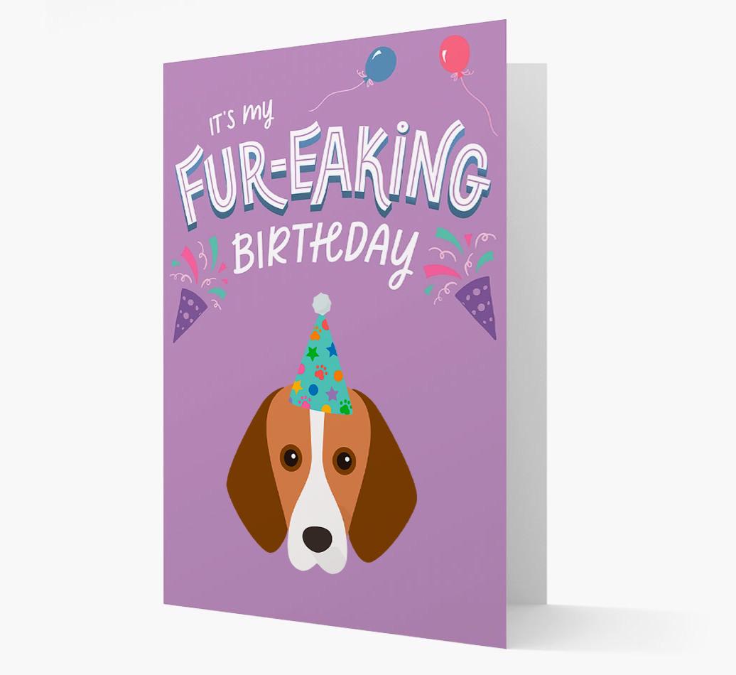 'It's My Fur-eaking Birthday': Personalized {breedFullName} Card