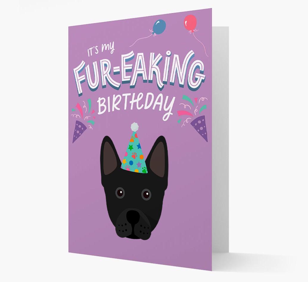 'It's My Fur-eaking Birthday': Personalized {breedFullName} Card