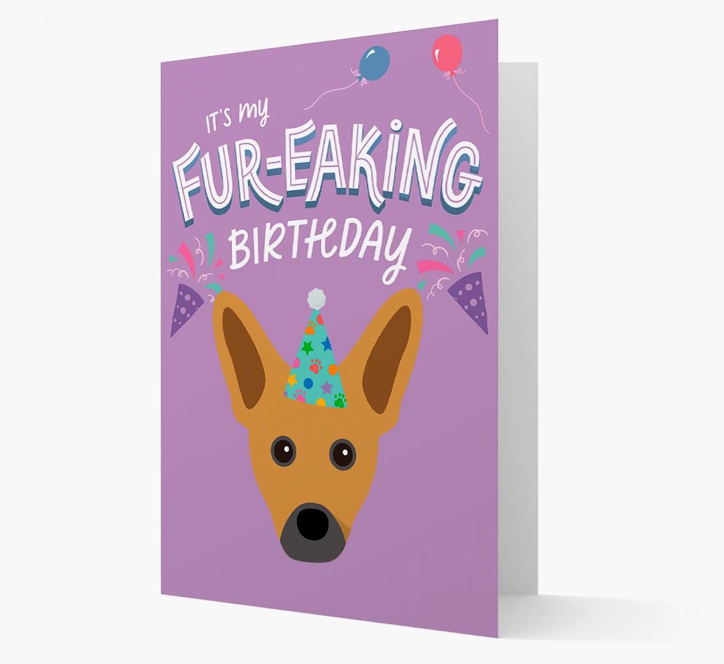 'It's My Fur-eaking Birthday': Personalized {breedFullName} Card