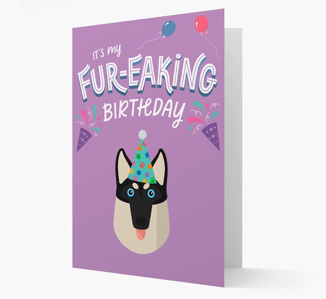 'It's My Fur-eaking Birthday': Personalized {breedFullName} Card