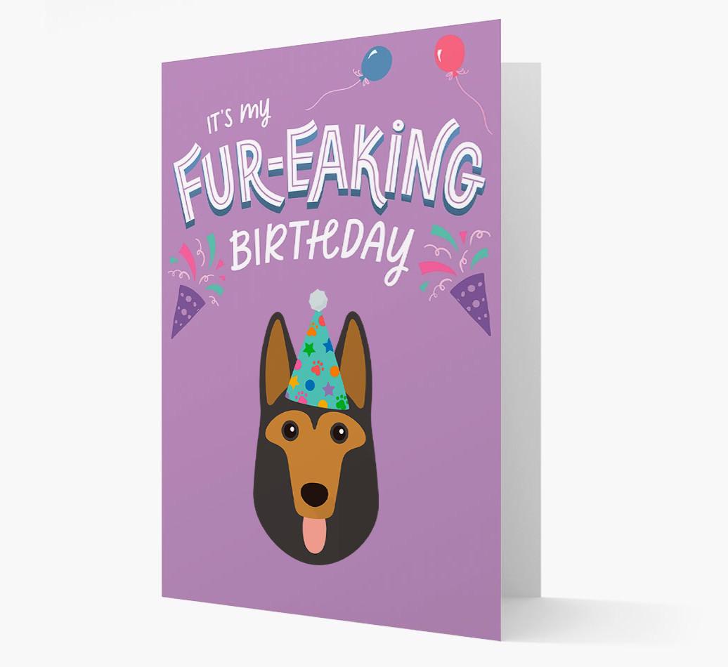 'It's My Fur-eaking Birthday': Personalized {breedFullName} Card
