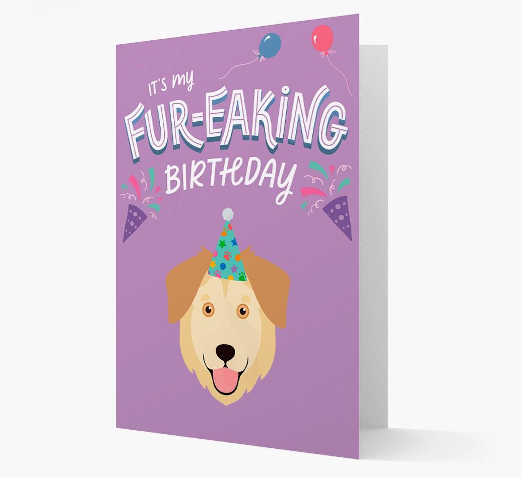 'It's My Fur-eaking Birthday': Personalized {breedFullName} Card