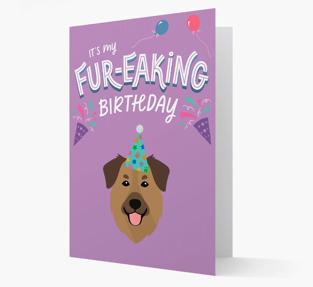 'It's My Fur-eaking Birthday': Personalized {breedFullName} Card