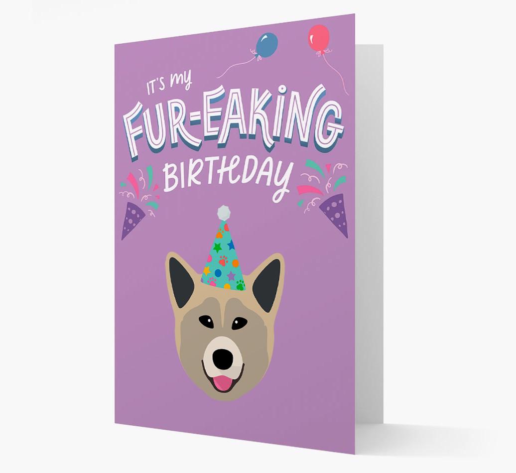 'It's My Fur-eaking Birthday': Personalized {breedFullName} Card