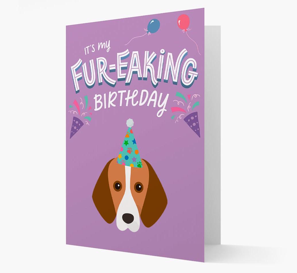 'It's My Fur-eaking Birthday': Personalized {breedFullName} Card