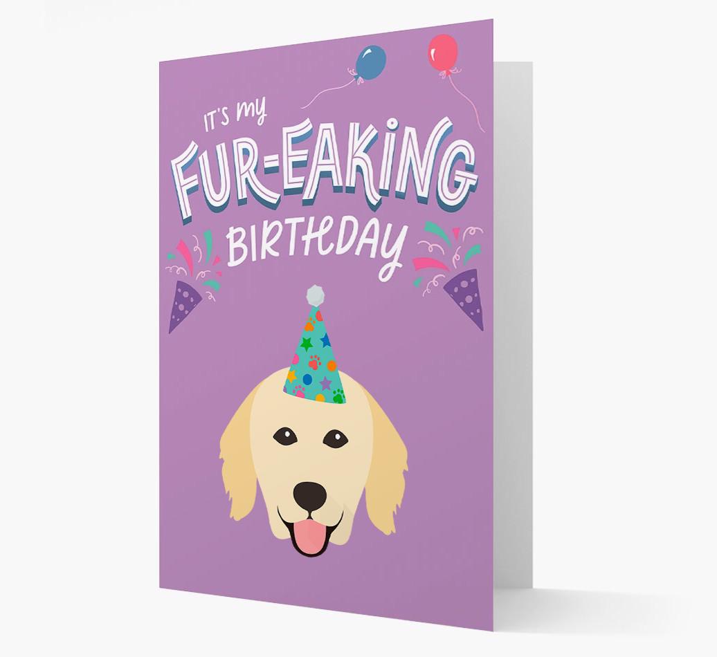 'It's My Fur-eaking Birthday': Personalized {breedFullName} Card