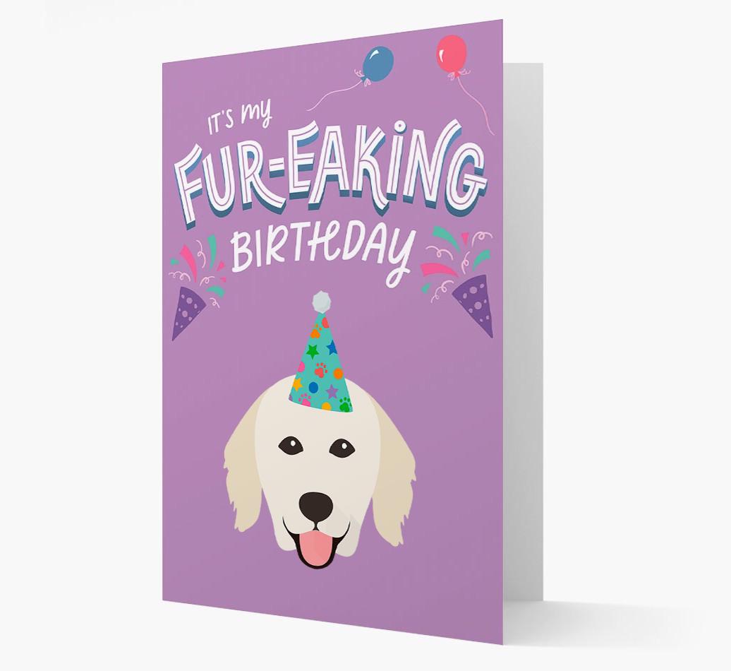 'It's My Fur-eaking Birthday': Personalized {breedFullName} Card