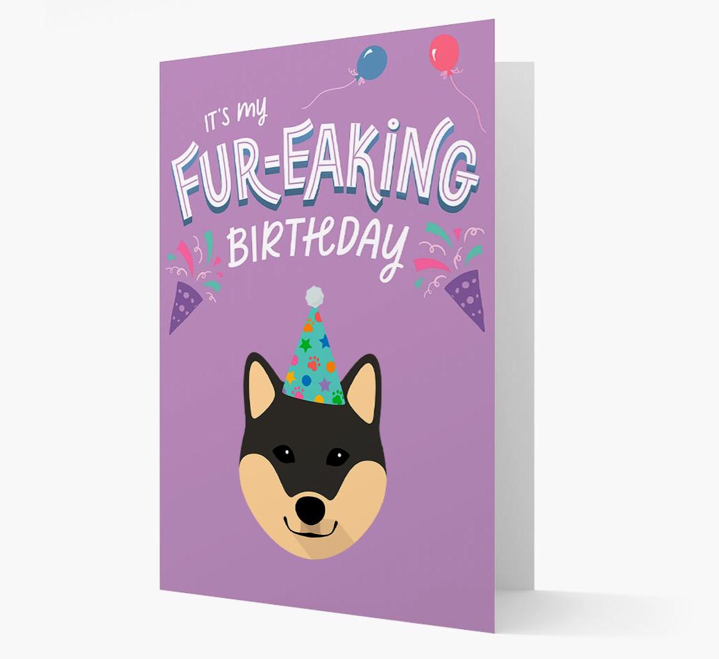 'It's My Fur-eaking Birthday': Personalized {breedFullName} Card