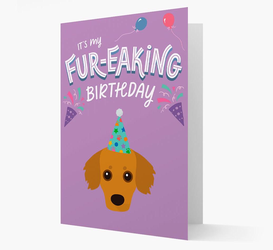 'It's My Fur-eaking Birthday': Personalized {breedFullName} Card
