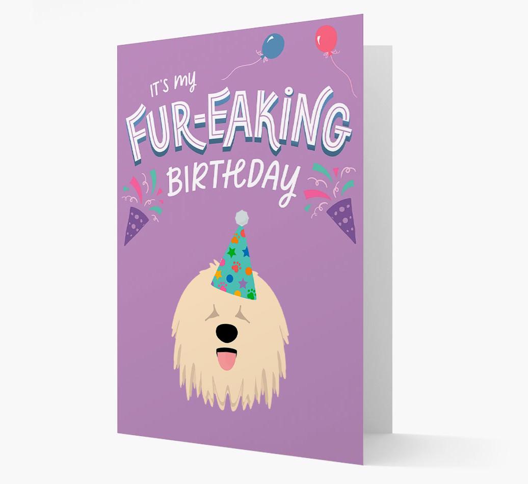 'It's My Fur-eaking Birthday': Personalized {breedFullName} Card