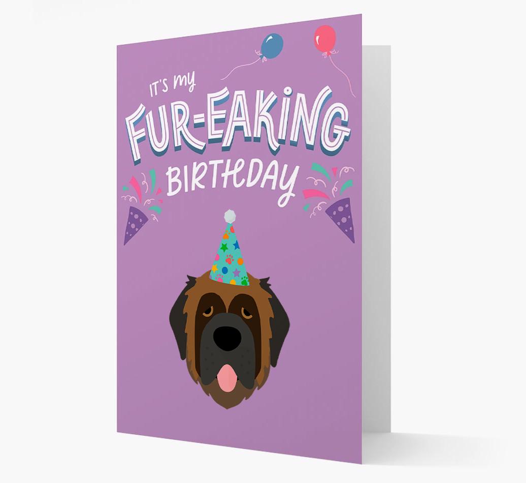 'It's My Fur-eaking Birthday': Personalized {breedFullName} Card