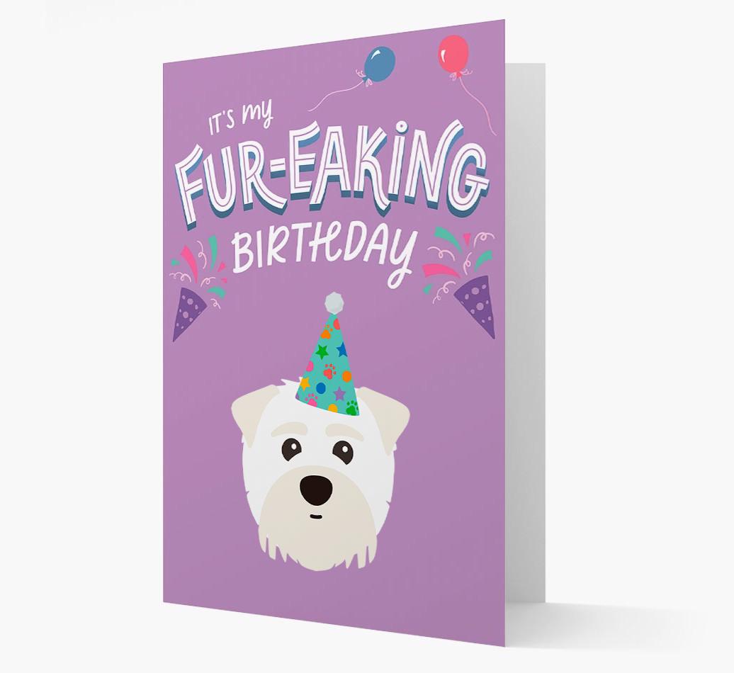 'It's My Fur-eaking Birthday': Personalized {breedFullName} Card