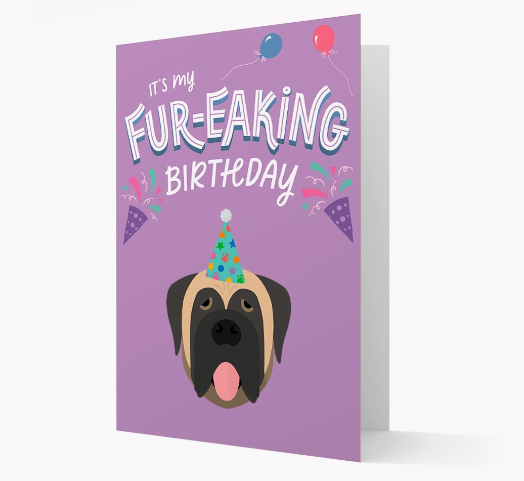 'It's My Fur-eaking Birthday': Personalized {breedFullName} Card