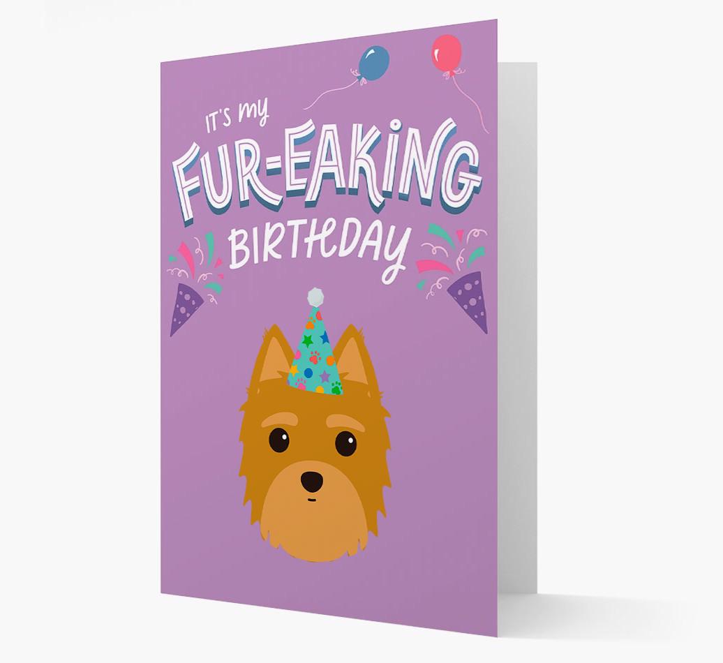 'It's My Fur-eaking Birthday': Personalized {breedFullName} Card