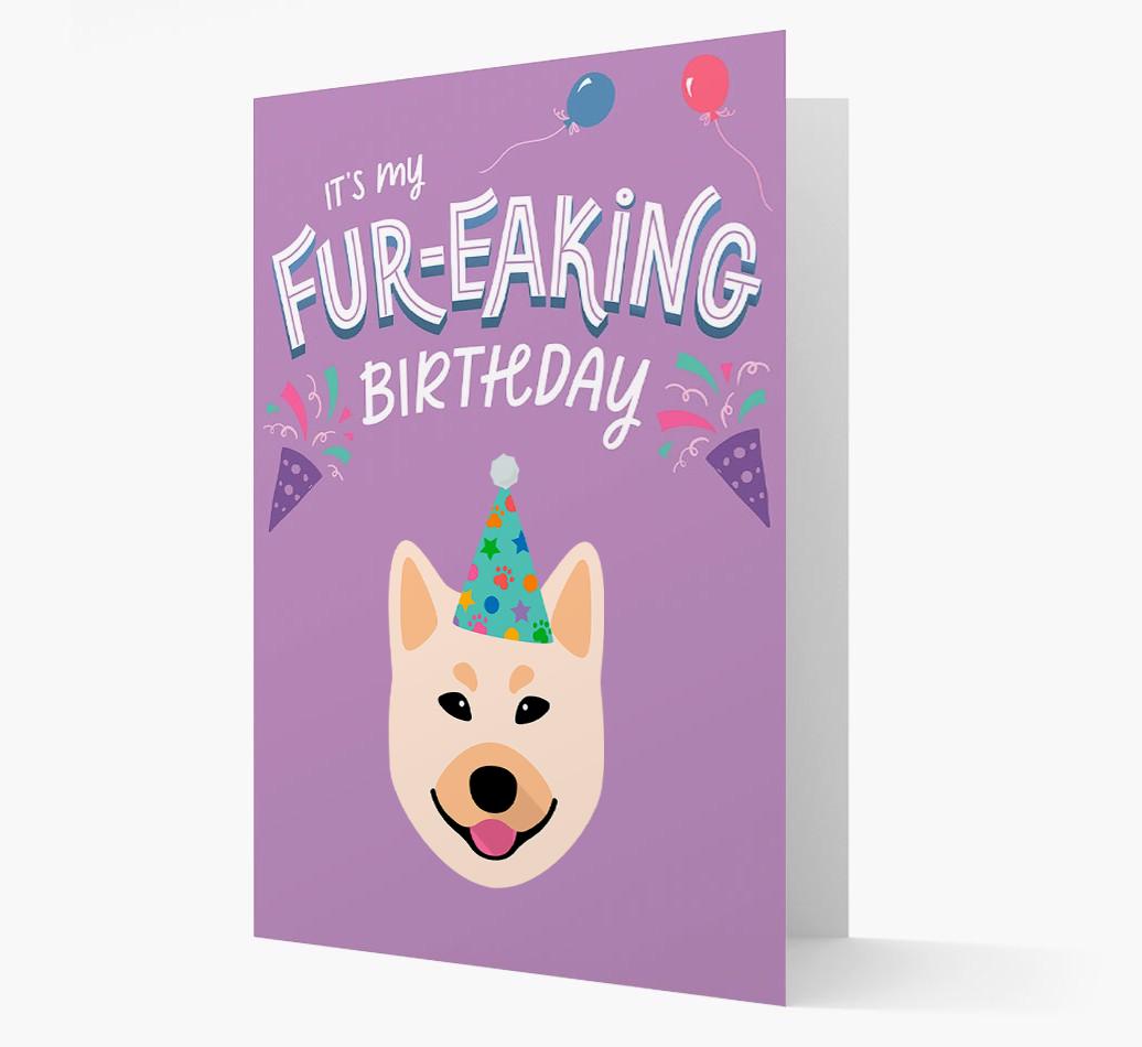 'It's My Fur-eaking Birthday': Personalized {breedFullName} Card