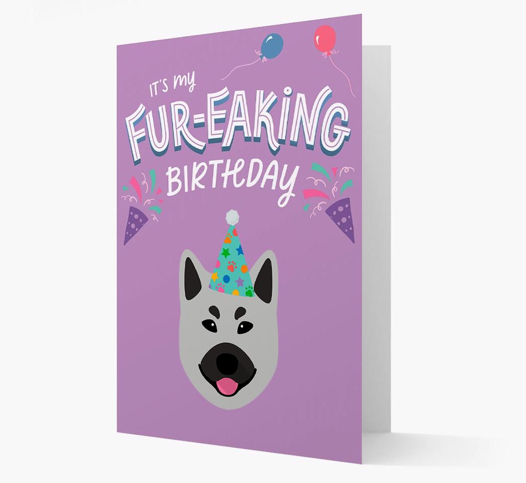 'It's My Fur-eaking Birthday': Personalized {breedFullName} Card
