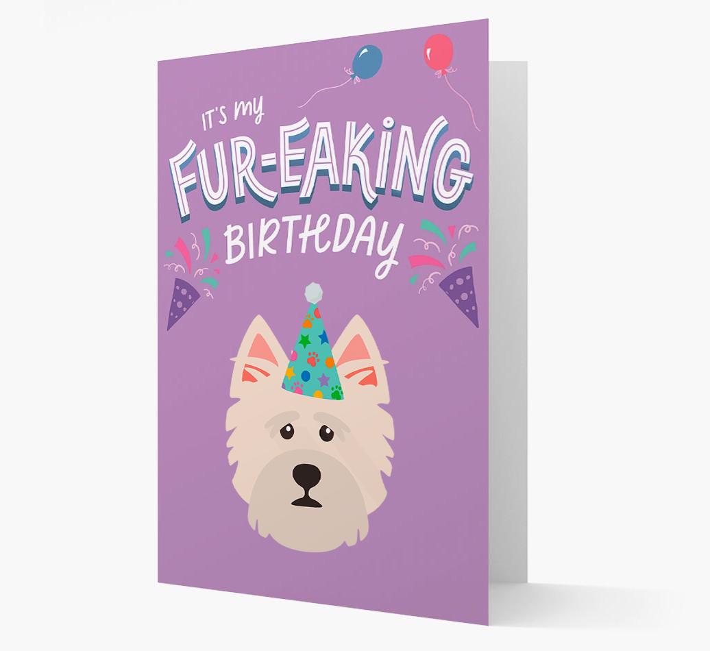 'It's My Fur-eaking Birthday': Personalized {breedFullName} Card