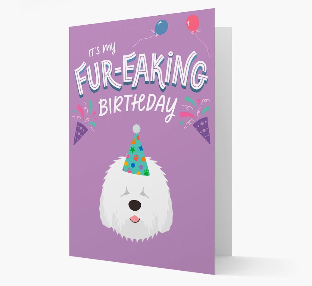 'It's My Fur-eaking Birthday': Personalized {breedFullName} Card