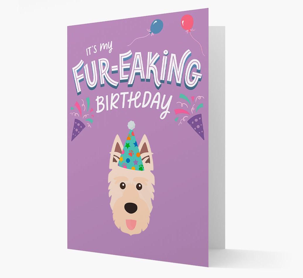 'It's My Fur-eaking Birthday': Personalized {breedFullName} Card