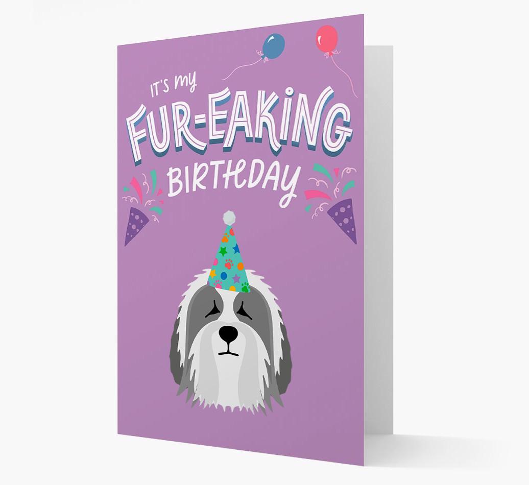 'It's My Fur-eaking Birthday': Personalized {breedFullName} Card