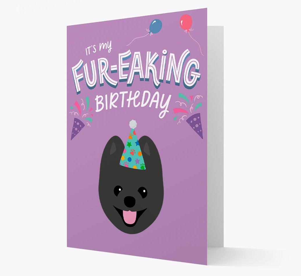 'It's My Fur-eaking Birthday': Personalized {breedFullName} Card