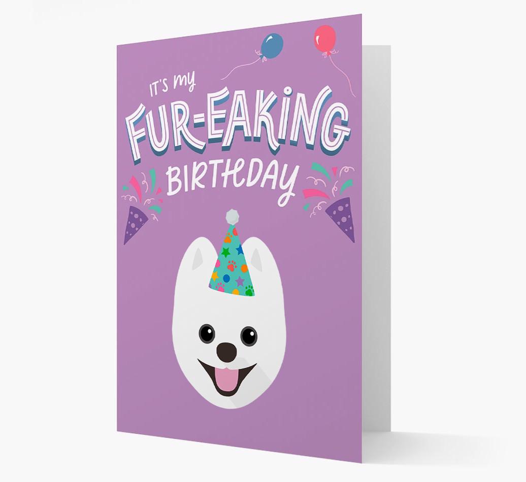 'It's My Fur-eaking Birthday': Personalized {breedFullName} Card