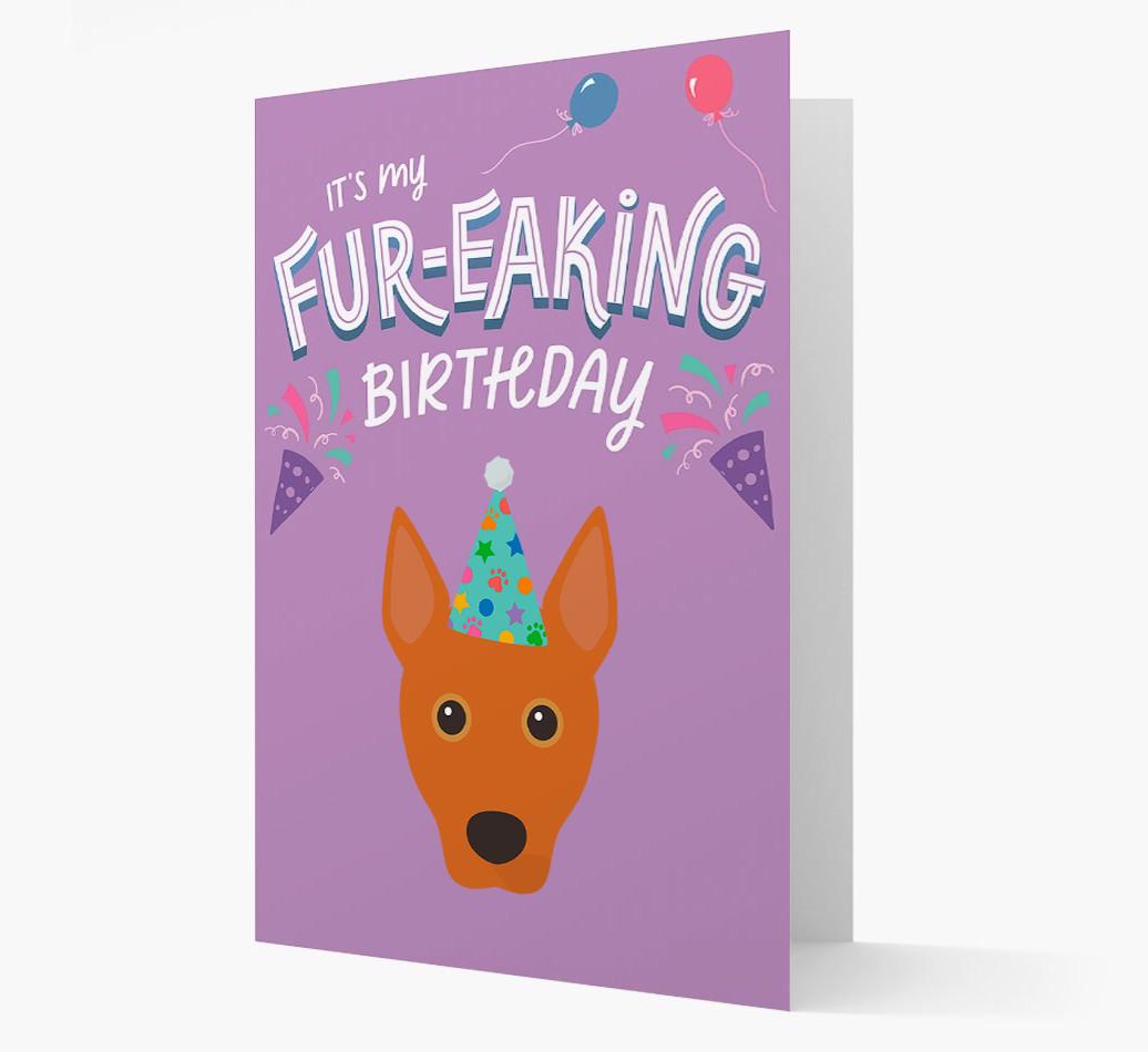 'It's My Fur-eaking Birthday': Personalized {breedFullName} Card