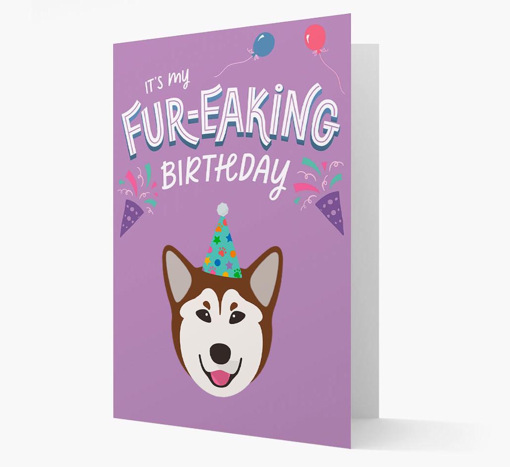 'It's My Fur-eaking Birthday': Personalized {breedFullName} Card