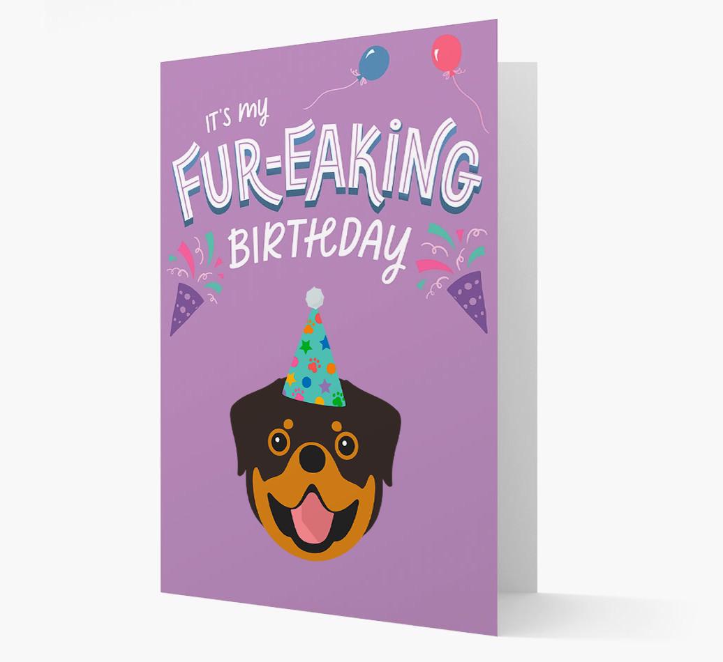 'It's My Fur-eaking Birthday': Personalized {breedFullName} Card