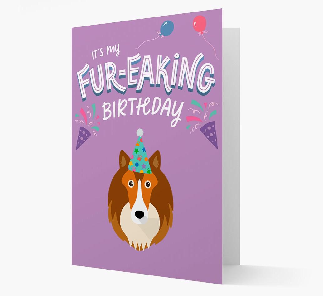'It's My Fur-eaking Birthday': Personalized {breedFullName} Card