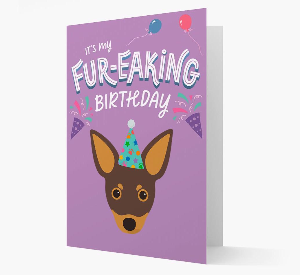 'It's My Fur-eaking Birthday': Personalized {breedFullName} Card
